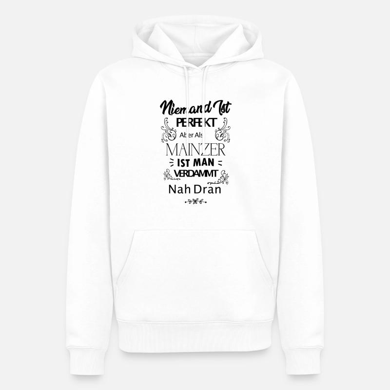 Mayence Mayence Dicton - Sweat à capuche Premium bio Homme - blanc