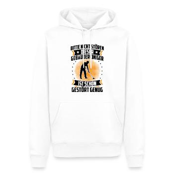 Le nettoyant pour bâtiment est déjà dérangé Nettoyeur de vitres - Sweat à capuche Premium bio Homme - blanc - Devant - Nico (187cm)