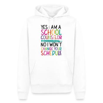 Conseiller scolaire Oui Je suis une école - Sweat à capuche Premium bio Homme - blanc - Devant - Nico (187cm)