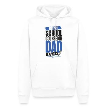 School Counselor Dad Best School - Männer Premium Bio Hoodie - Weiß - Vorne - Nico (187cm)
