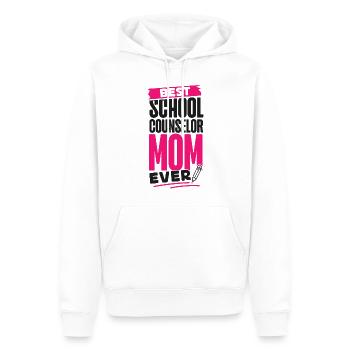 Conseillère scolaire Maman Meilleure école - Sweat à capuche Premium bio Homme - blanc - Devant - Nico (187cm)
