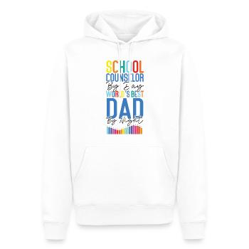 School Counselor Dad School - Männer Premium Bio Hoodie - Weiß - Vorne - Nico (187cm)