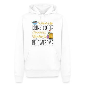School Counselor Coffee Wake Up - Männer Premium Bio Hoodie - Weiß - Vorne - Nico (187cm)