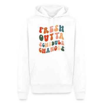 Conseillère scolaire Fresh Outta - Sweat à capuche Premium bio Homme - blanc - Devant - Nico (187cm)