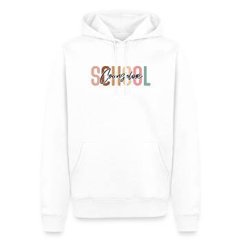 Conseiller scolaire Conseiller scolaire - Sweat à capuche Premium bio Homme - blanc - Devant - Nico (187cm)