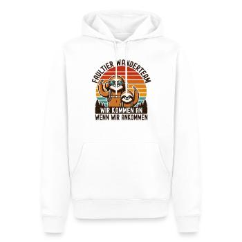 Wandern Wanderer Berge Faultier Wanderteam Wander - Männer Premium Bio Hoodie - Weiß - Vorne - Nico (187cm)