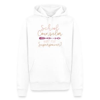 Conseiller scolaire Je suis une école - Sweat à capuche Premium bio Homme - blanc - Devant - Nico (187cm)