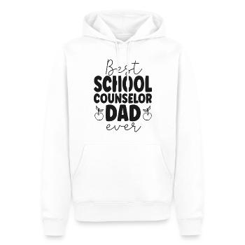 School Counselor Dad Best School - Männer Premium Bio Hoodie - Weiß - Vorne - Nico (187cm)