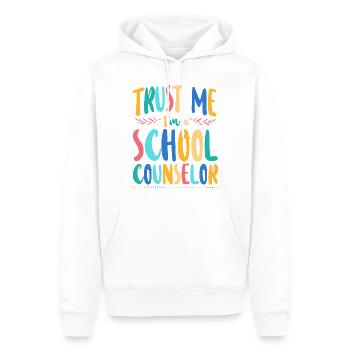 Conseiller scolaire Croyez-moi, je suis un - Sweat à capuche Premium bio Homme - blanc - Devant - Nico (187cm)