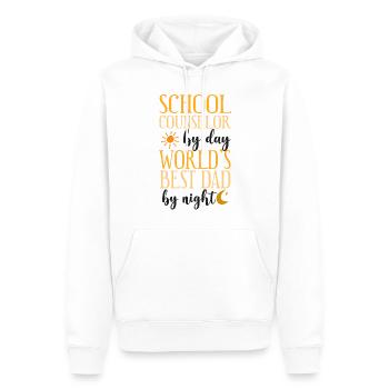 School Counselor Dad School - Männer Premium Bio Hoodie - Weiß - Vorne - Nico (187cm)