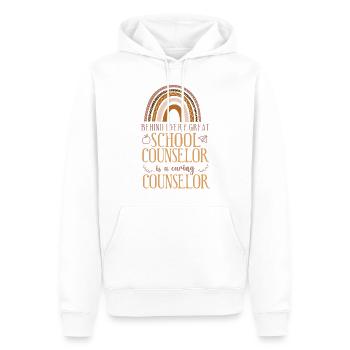 Conseillère scolaire Rainbow Behind - Sweat à capuche Premium bio Homme - blanc - Devant - Nico (187cm)