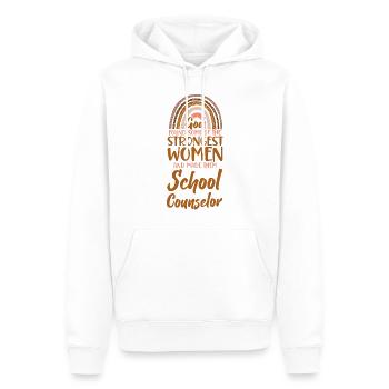 Conseillère scolaire Fille - Sweat à capuche Premium bio Homme - blanc - Devant - Nico (187cm)