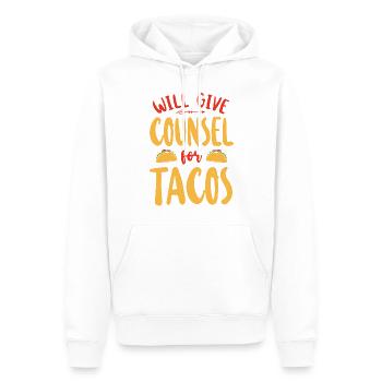 School Counselor Taco Will Give - Männer Premium Bio Hoodie - Weiß - Vorne - Nico (187cm)