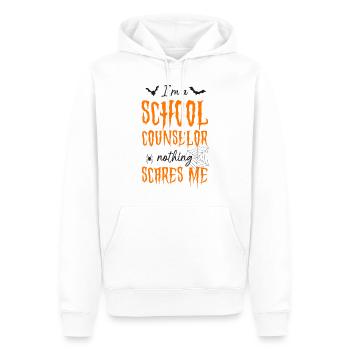 Conseillère scolaire Maman Halloween Je suis - Sweat à capuche Premium bio Homme - blanc - Devant - Nico (187cm)