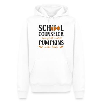 Conseiller scolaire Cas de citrouille - Sweat à capuche Premium bio Homme - blanc - Devant - Nico (187cm)