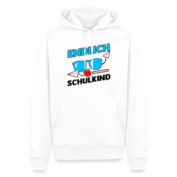 Jeunes quittant les garderies pour la rentrée scolaire Inscription des enfants à l’école - Sweat à capuche Premium bio Homme - blanc - Devant - Nico (187cm)