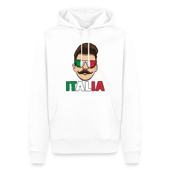 Italie Italien Italien Italie - Sweat à capuche Premium bio Homme - blanc - Devant - Nico (187cm)