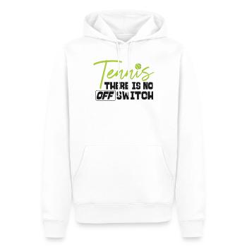 Drôle de joueur de tennis Raquette Tennis - Sweat à capuche Premium bio Homme - blanc - Devant - Nico (187cm)
