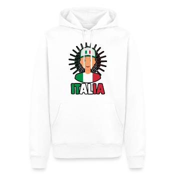 Italie Italien Italien Italie - Sweat à capuche Premium bio Homme - blanc - Devant - Nico (187cm)