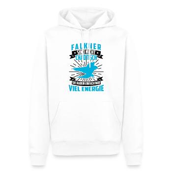 Falkner ist nicht chaotisch Beizjagd Falknerei - Männer Premium Bio Hoodie - Weiß - Vorne - Nico (187cm)