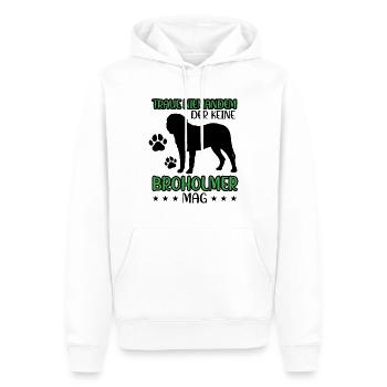 Broholmer trusts no one Broholmer - Men’s Premium Organic Hoodie - white - Front - Nico (187cm)