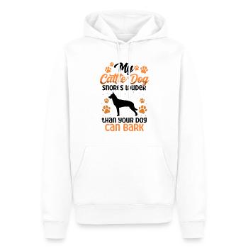 Australian Cattle Dog ronfle bruyant chien de bétail - Sweat à capuche Premium bio Homme - blanc - Devant - Nico (187cm)