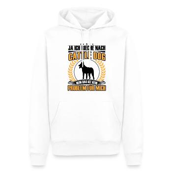Je sens comme Australian Cattle Dog Cattle Dog - Sweat à capuche Premium bio Homme - blanc - Devant - Nico (187cm)