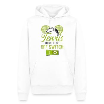 Drôle de joueur de tennis Raquette Tennis - Sweat à capuche Premium bio Homme - blanc - Devant - Nico (187cm)