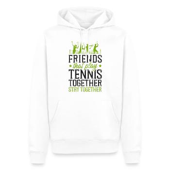 Drôle de joueur de tennis raquette amis - Sweat à capuche Premium bio Homme - blanc - Devant - Nico (187cm)