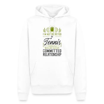 drôle de raquette de joueur de tennis je ne suis pas - Sweat à capuche Premium bio Homme - blanc - Devant - Nico (187cm)