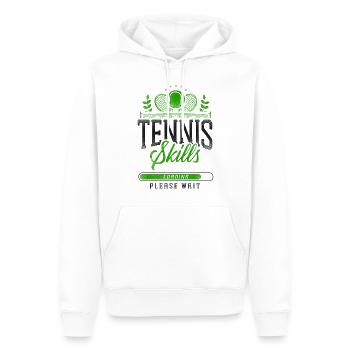 Drôle de joueur de tennis Raquette Tennis - Sweat à capuche Premium bio Homme - blanc - Devant - Nico (187cm)