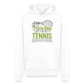 Funny Tennis Player Racket I'm - Männer Premium Bio Hoodie - Weiß - Vorne - Nico (187cm)