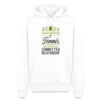 Funny Tennis Player Racket I'm Not - Männer Premium Bio Hoodie - Weiß - Vorne - Nico (187cm)