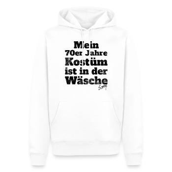 Mon costume des années 70 dans la soirée à thème de la lingerie - Sweat à capuche Premium bio Homme - blanc - Devant - Nico (187cm)