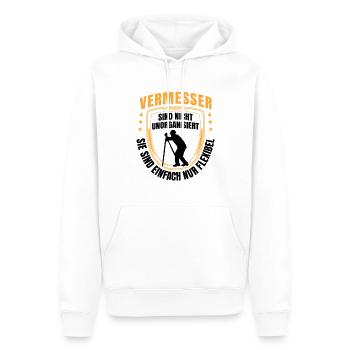 Vermessungstechniker ist flexibel Landvermesser - Männer Premium Bio Hoodie - Weiß - Vorne - Nico (187cm)
