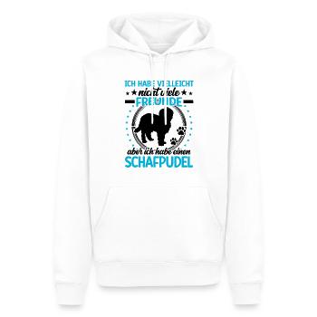 Sheep Poodle is my friend herding poodle - Men’s Premium Organic Hoodie - white - Front - Nico (187cm)