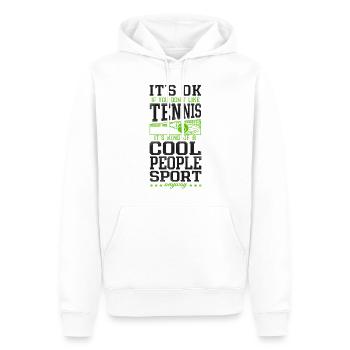 Funny Tennis Player Racket It's Ok - Männer Premium Bio Hoodie - Weiß - Vorne - Nico (187cm)