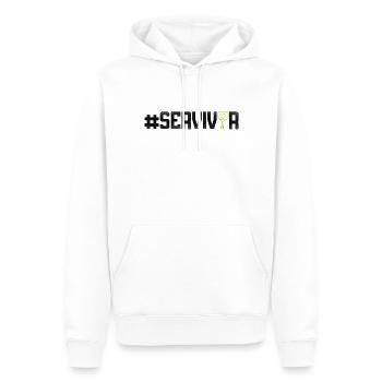 Funny Tennis Player Racket - Men’s Premium Organic Hoodie - white - Front - Nico (187cm)