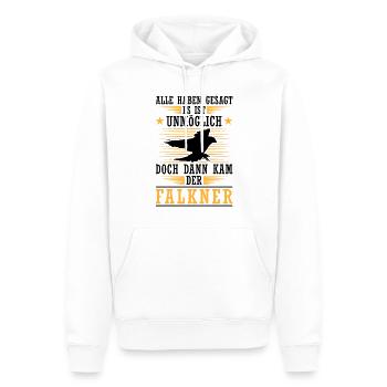 Falkner ist unmöglich Beizjagd Falknerei - Männer Premium Bio Hoodie - Weiß - Vorne - Nico (187cm)