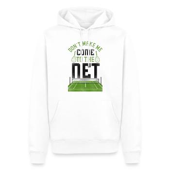 Raquette de joueur de tennis drôle ne pas - Sweat à capuche Premium bio Homme - blanc - Devant - Nico (187cm)