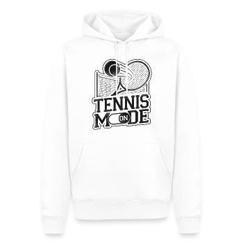 Drôle de joueur de tennis Raquette Tennis - Sweat à capuche Premium bio Homme - blanc - Devant - Nico (187cm)