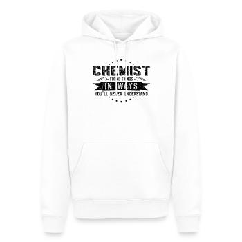 Chimiste Fellow Don Profession Dire Drôle - Sweat à capuche Premium bio Homme - blanc - Devant - Nico (187cm)