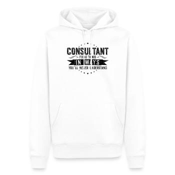Berater Kollegen Geschenk Beruf Spruch Lustig - Männer Premium Bio Hoodie - Weiß - Vorne - Nico (187cm)