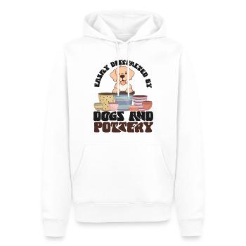 poterie céramique artiste chien facilement - Sweat à capuche Premium bio Homme - blanc - Devant - Nico (187cm)