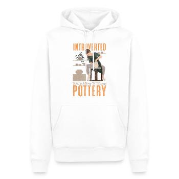 Pottery Ceramics Artist - Men’s Premium Organic Hoodie - white - Front - Nico (187cm)