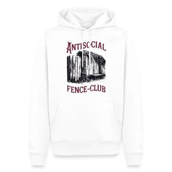 Asocial Fence Club Introvertierte Sarkastische Kunst - Männer Premium Bio Hoodie - Weiß - Vorne - Nico (187cm)