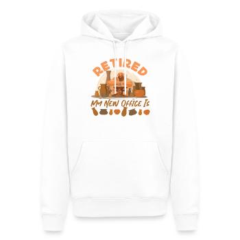 Poterie Céramiste Artiste Retraité Mon - Sweat à capuche Premium bio Homme - blanc - Devant - Nico (187cm)