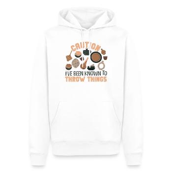Pottery Ceramics Artist Caution - Männer Premium Bio Hoodie - Weiß - Vorne - Nico (187cm)