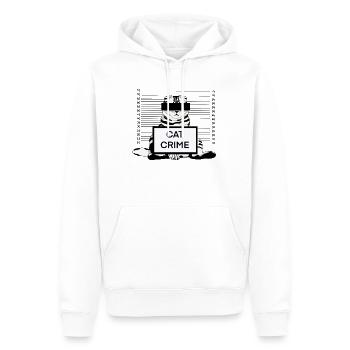 Kriminelle Katze - Männer Premium Bio Hoodie - Weiß - Vorne - Nico (187cm)