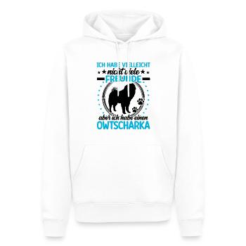 Ovcharka est mon ami Ovcharka - Sweat à capuche Premium bio Homme - blanc - Devant - Nico (187cm)